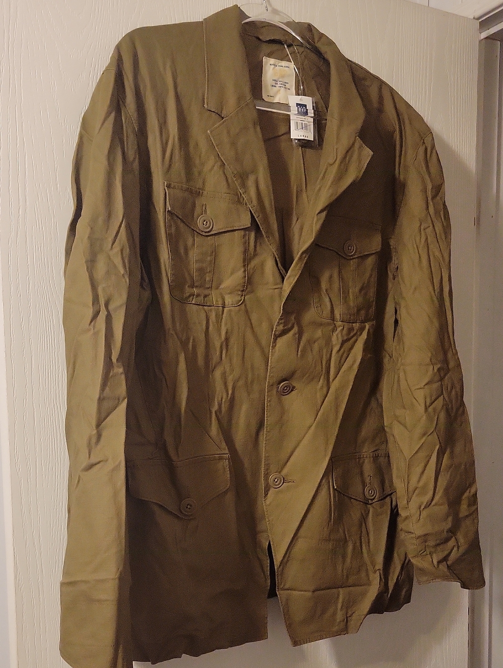 NWT Vintage 2002 GAP Olive Green Military Style Field Jacket